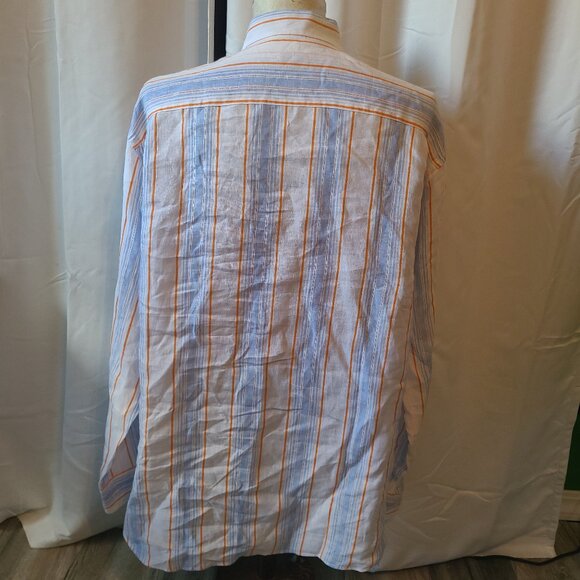 Men's Robert Talbott 100% Linen shirt - XL - 54" chest - Oversize button front - Picture 6 of 13